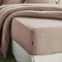 EMINZA Drap housse lyocell Tencel™ lavé (160 x 200 cm) Olivia blush Rose Best
