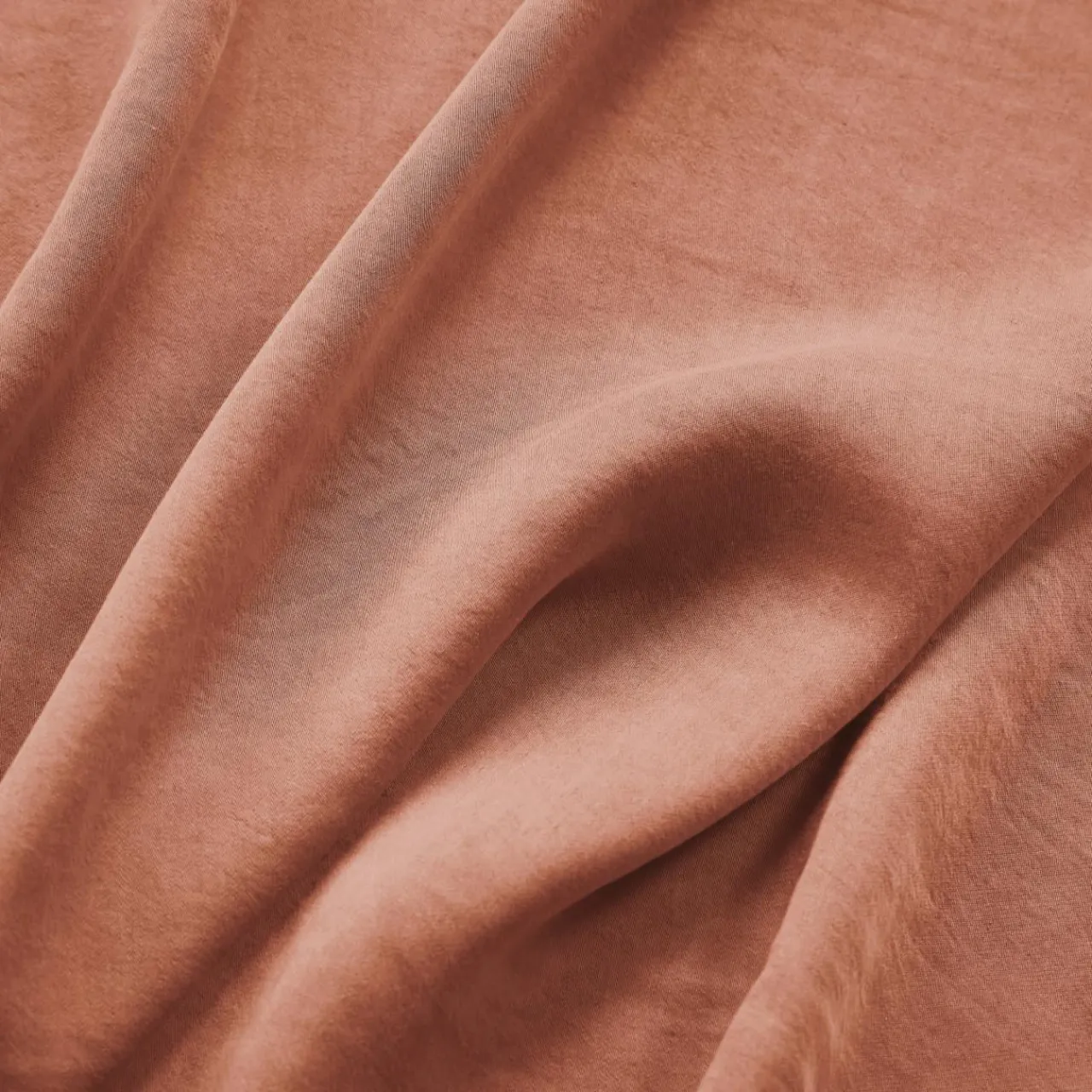 EMINZA Drap housse lyocell Tencel™ lavé (90 x 200 cm) Olivia Terracotta Best