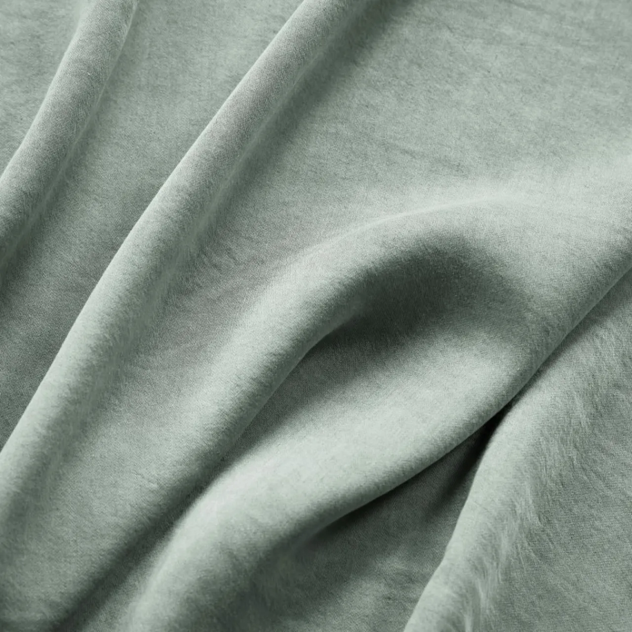 EMINZA Drap housse lyocell Tencel™ lavé (140 x 190 cm) Olivia Vert Eucalyptus Best