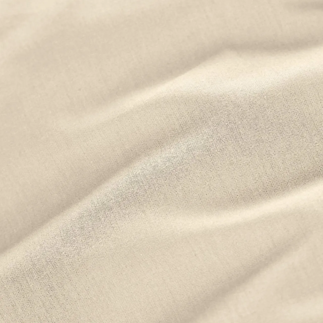 EMINZA Drap housse percale de coton (160 x 200 cm) Cali Beige
