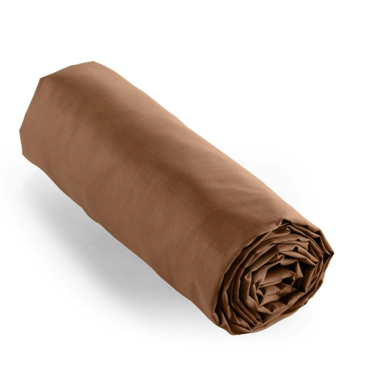 EMINZA Drap housse percale de coton (160 x 200 cm) Cali Marron Chocolat Clearance