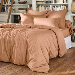 EMINZA Drap housse percale de coton (140 x 200 cm) Cali Rose Pêche Clearance