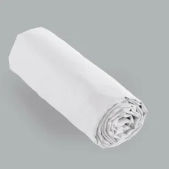 EMINZA Drap housse percale de coton (180 x 200 cm) Cali Blanc Outlet