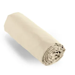 EMINZA Drap housse percale de coton (90 x 190 cm) Cali Beige Discount
