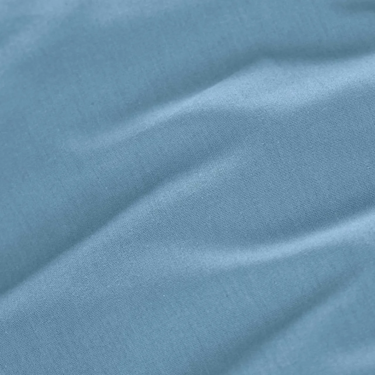 EMINZA Drap housse percale de coton (180 x 200 cm) Cali Bleu Ciel New