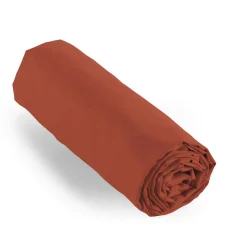 EMINZA Drap housse percale de coton (90 x 190 cm) Cali Terracotta Online