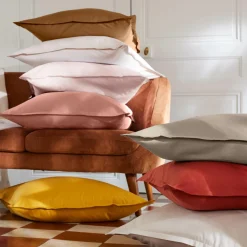 EMINZA Drap housse percale de coton (140 x 200 cm) Cali Taupe Best