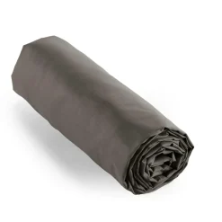 EMINZA Drap housse percale de coton (90 x 190 cm) Cali Gris Anthracite Clearance