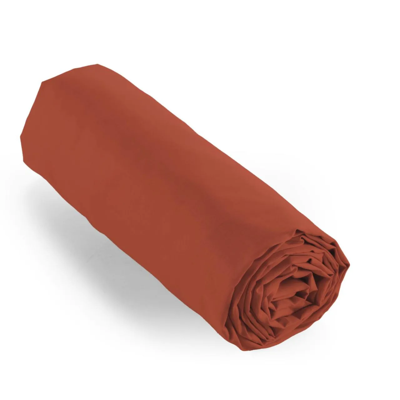 EMINZA Drap housse percale de coton (140 x 190 cm) Cali Terracotta
