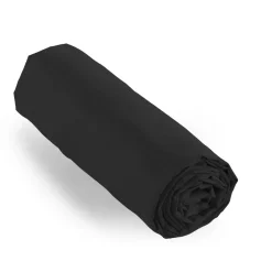 EMINZA Drap housse percale de coton (90 x 200 cm) Cali Noir Sale
