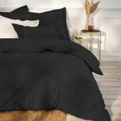 EMINZA Drap housse percale de coton (90 x 200 cm) Cali Noir Sale