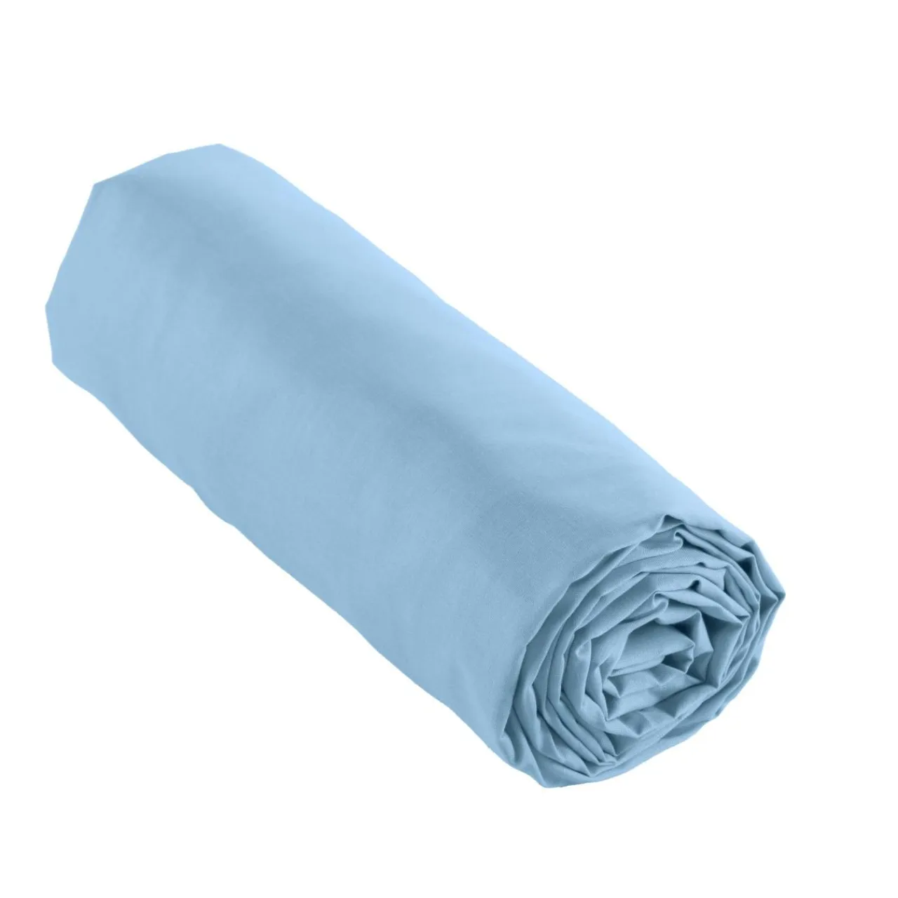 EMINZA Drap housse percale de coton (90 x 200 cm) Cali Bleu Ciel Discount