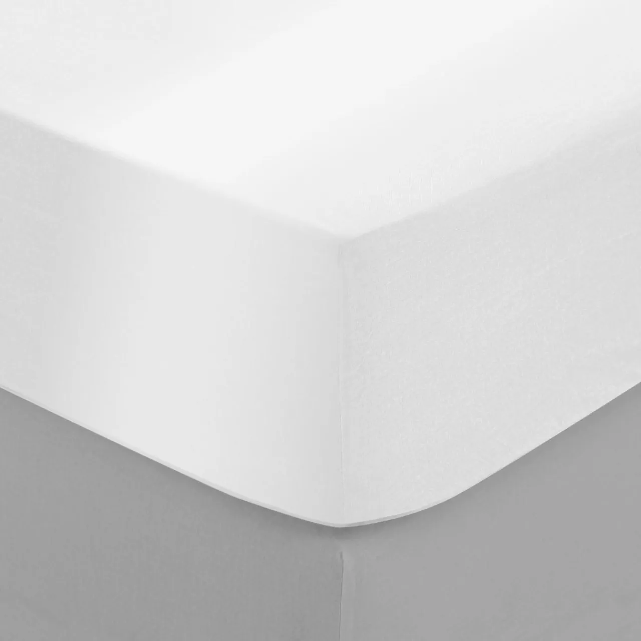 ATMOSPHERA Drap housse satin de coton (160 x 200 cm) Lydia Blanc Outlet
