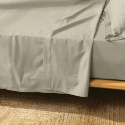 DOUCEUR D'INTERIEUR Drap plat coton bio (240 x 300 cm) Biolina Taupe Best