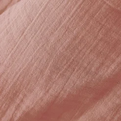 EMINZA Drap plat gaze de coton (240 x 300 cm) Gaïa Rose Pêche Best
