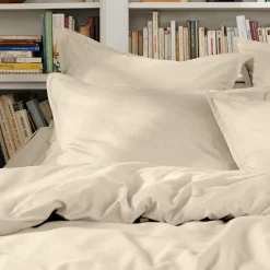 EMINZA Drap plat percale de coton (270 x 300 cm) Cali Beige Outlet
