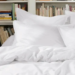 EMINZA Drap plat percale de coton (180 x 290 cm) Cali Blanc Hot