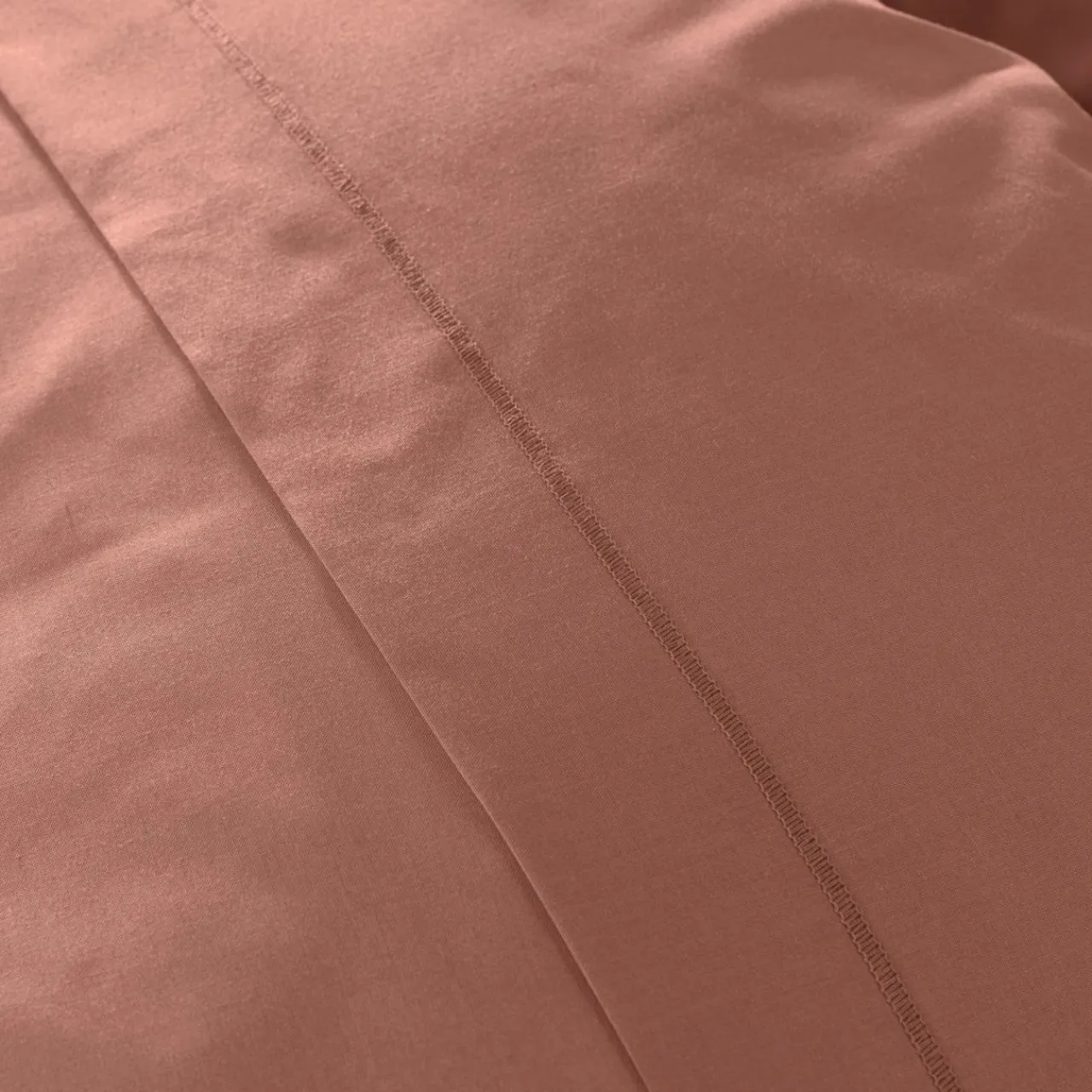 EMINZA Drap plat percale de coton (180 x 290 cm) Cali Bois de rose Rose clair Outlet