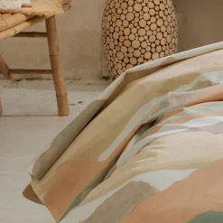 TRADI LINGE Drap plat percale de coton (280 x 325 cm) Land Craie Beige Hot
