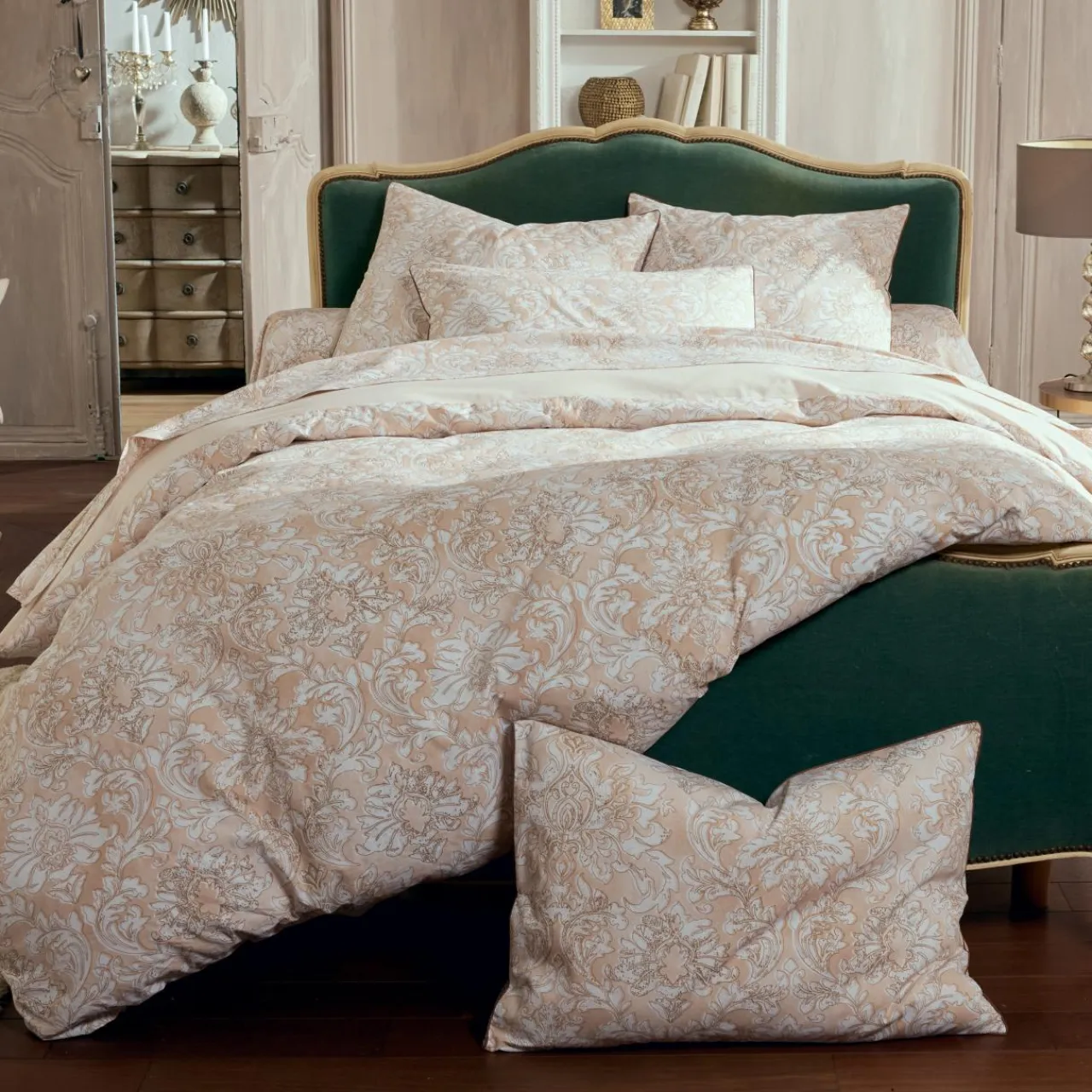 TRADI LINGE Drap plat percale de coton (280 x 325 cm) Palazzo Beige Sale