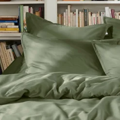 EMINZA Drap plat percale de coton (240 x 300 cm) Cali Vert romarin Hot