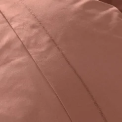 EMINZA Drap plat percale de coton (270 x 300 cm) Cali Bois de rose Rose clair Clearance