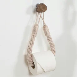 TENDANCE Dérouleur de papier - porte serviette adhésif Galet Beige Hot