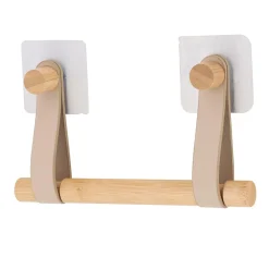 TENDANCE Dérouleur de papier toilette adhésif easy Chic simili cuir Beige Sale