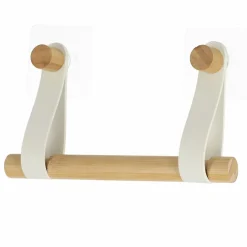 TENDANCE Dérouleur de papier toilette adhésif easy Chic simili cuir Blanc