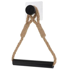 TENDANCE Dérouleur de papier toilette adhésif corde et bambou Harmonie Noir New