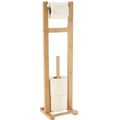 TENDANCE Dérouleur papier toilette avec réserve Nature bambou Naturel Hot