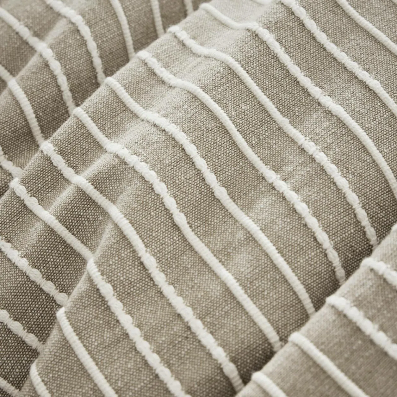 EMINZA Edredon réversible coton texturé et percale (90 x 220 cm) Alice Ecru Discount