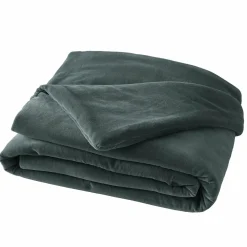 EMINZA Edredon velours de coton (90 x 200 cm) Victor Gris ardoise Clearance