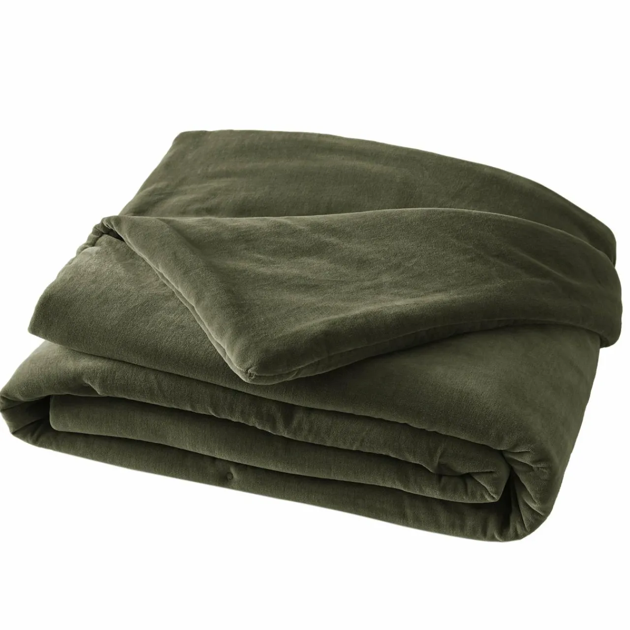 EMINZA Edredon velours de coton (90 x 200 cm) Victor thym Vert New