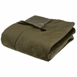 ATMOSPHERA Edredon velours (80 x 180 cm) Sonia Vert kaki Outlet