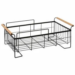 5 Five Simply Smart Egouttoir de cuisine en métal 2 niveaux (48 x 28 cm) Blackwood Noir Hot