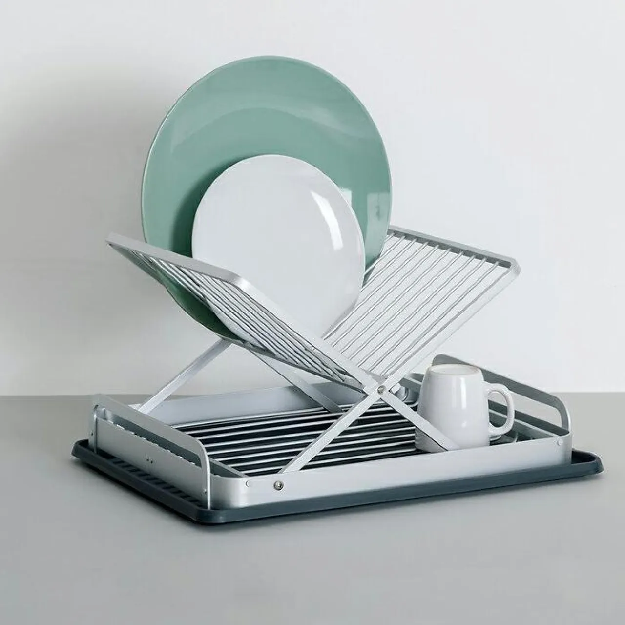 5 Five Simply Smart Egouttoir de cuisine pliant en aluminium (44 x 31 cm) Splash Gris New