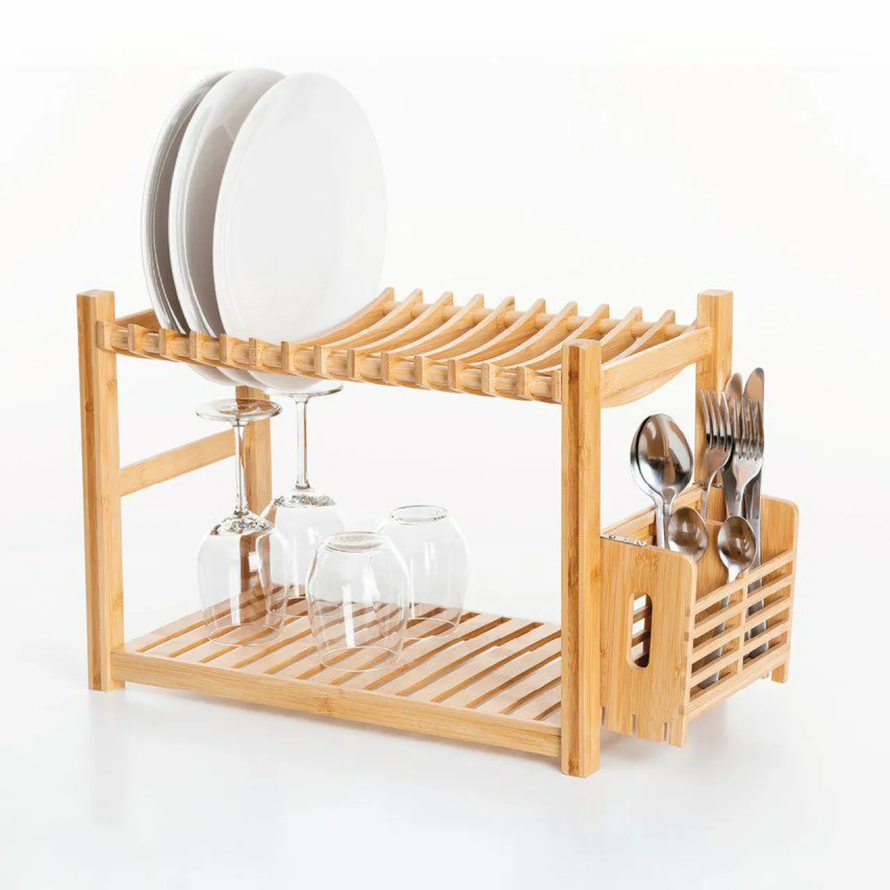 5 Five Simply Smart Egouttoir en bambou 2 niveaux (53 x 24 cm) Siao Naturel Bois