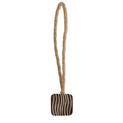LUANCE Embrasse rideau bois Zebra Marron Discount