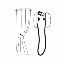 LUANCE Embrasse rideau Newport Noire Argent Outlet