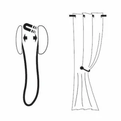 LUANCE Embrasse rideau Tulipe he Blanc Sale