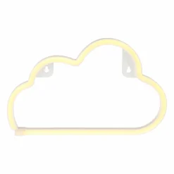OSTARIA Enseigne lumineuse néon à piles (H18,7 cm) Nuage Blanc Best