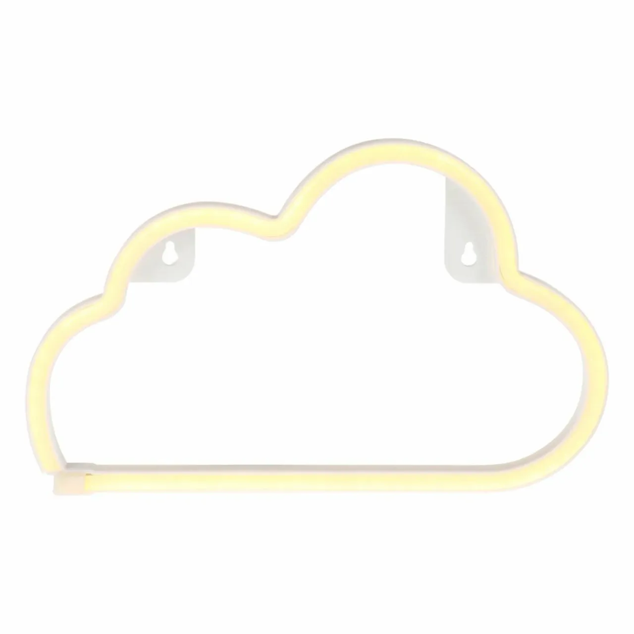 OSTARIA Enseigne lumineuse néon à piles (H18,7 cm) Nuage Blanc Best