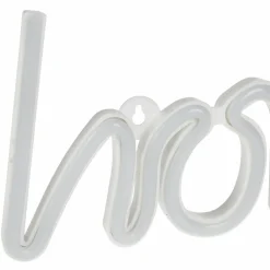 OSTARIA Enseigne lumineuse néon à piles (H13 cm) Home Blanc Best