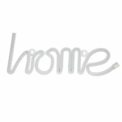 OSTARIA Enseigne lumineuse néon à piles (H13 cm) Home Blanc Best