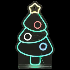 JJA Enseigne lumineuse USB (H40 cm) Néon Sapin de Noël Multicolore Online