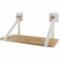 TENDANCE Etagère adhésive bambou (40 x H20 cm) Easy Chic Blanc Best