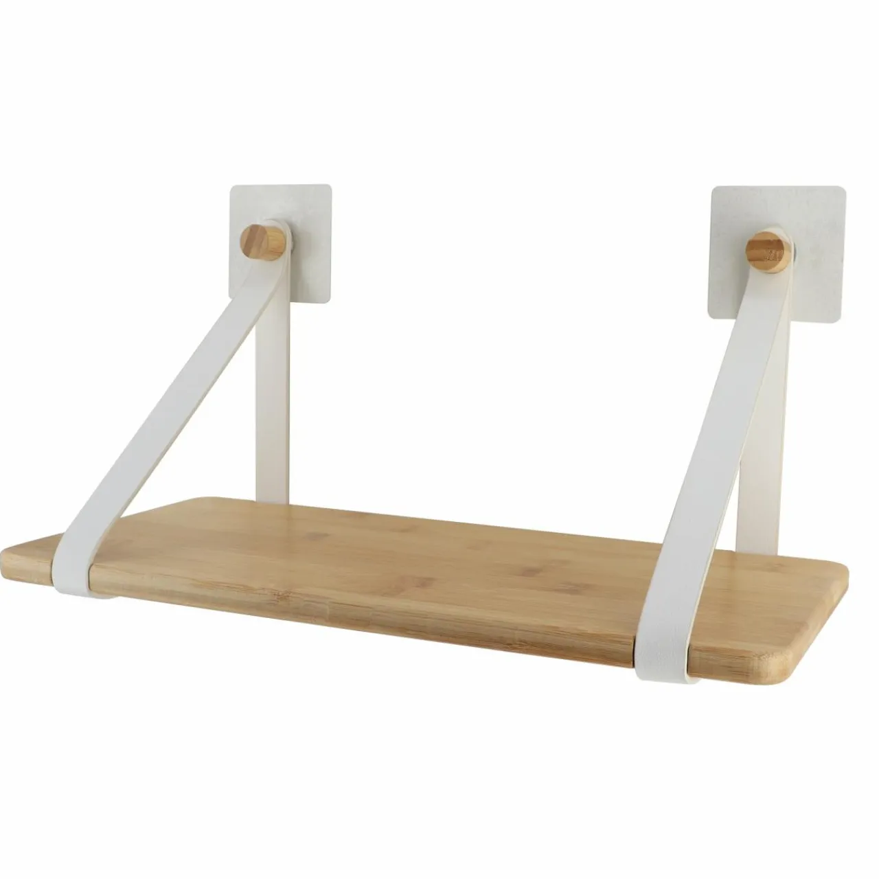 TENDANCE Etagère adhésive bambou (40 x H20 cm) Easy Chic Blanc Best