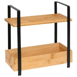 5 Five Simply Smart Etagère cuisine bois 2 niveaux bac (H30 cm) Ordera Noir Outlet