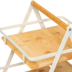 5 Five Simply Smart Etagère cuisine transportable en bois 2 niveaux avec anse (H29 cm) Ordera he Blanc New